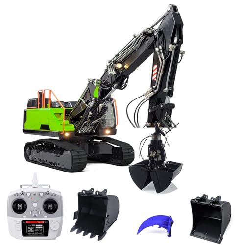 wheelfun Ec380 1/14 Metall RC Bagger Tracked Hydrauliktechnik Fahrzeuge Schwerer Bagger 6CH Ventil At9S Funksystem Hobby Grade Modell von wheelfun