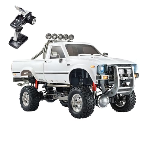 wheelfun HG 1/10 RC Pickup-Modell, 4 x 4, Rallye-Autorenn-Crawler P409, 2,4 G Radio, ESC-Motor, Hobby-Modell, für Erwachsene, Hobby, Weiß von wheelfun