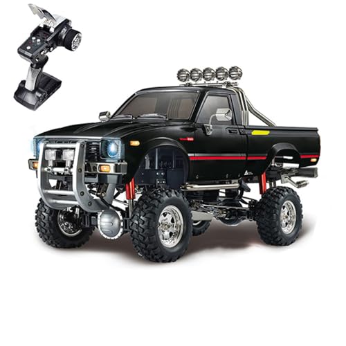 wheelfun HG 1/10 RC Pickup Modell 4 * 4 Rally Car Racing Crawler P409 2.4G Radio ESC Motor Hobby Grade Modell für Erwachsene Hobby (Schwarz) von wheelfun