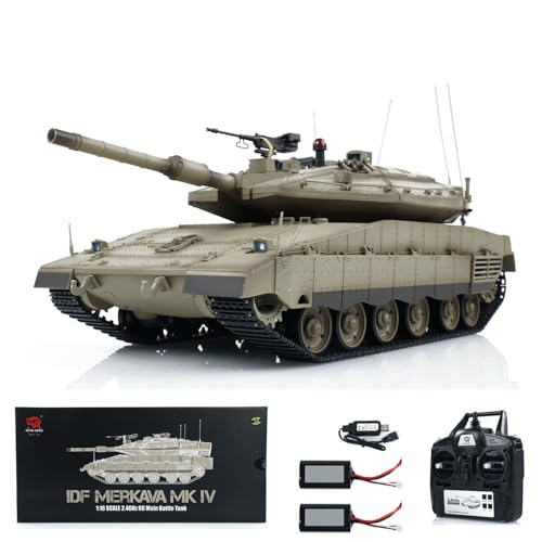 wheelfun Heng Long 1/16 RC Battle Tank IDF Merkava Iv 3958 Ferngesteuerte Militärpanzer Infrarot Combat Bb Schießen Rauch Zwei Batterie Hobby Grade Modell für Erwachsene Hobby von wheelfun