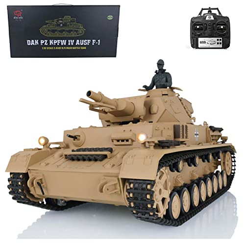 wheelfun Heng Long Kunststoff RC Panzer 2.4G 1/16 7.0 Deutscher Panzer Iv F RTR RC Panzer Modell 3858 von wheelfun