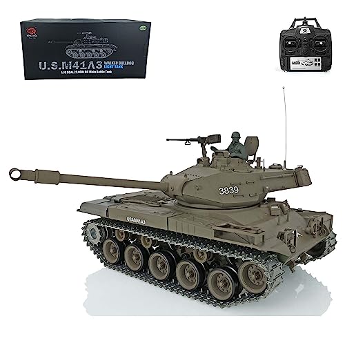 wheelfun Heng Long Walker Bulldog 1/16 7.0 Upgraded RTR RC Panzer mit 3839 Rauchgenerator, Metallschienen, 340 drehbarem Turm und Infrarot Combat BB Shooting Airsoft Funktion wheelfun Heng Long Walker Bulldog 1/16 7.0 Upgraded RTR RC Panzer mit 3839 Rauchgenerator, Metallschienen, 340 drehbarem Turm und Infrarot Combat BB Shooting Airsoft Funktion von wheelfun