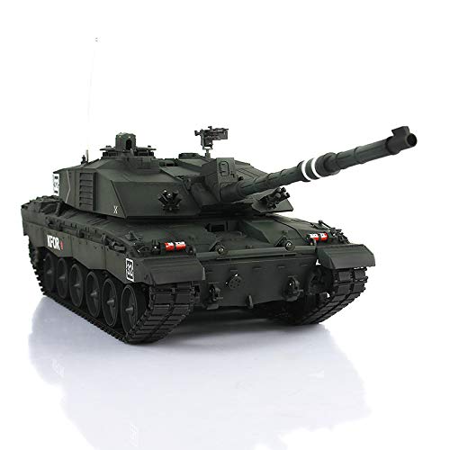 wheelfun Henglong 1/16 Dark Green 7.0 Challenger Ii RC Panzer 3908 Metallschienen mit Gummis von wheelfun