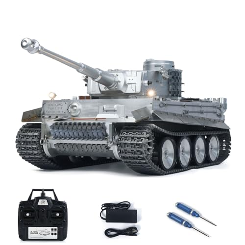 wheelfun Henglong 1/8 Maßstab Vollmetall Deutscher Tiger I HL RTR RC Panzer 3818 Modell Ketten Rad von wheelfun