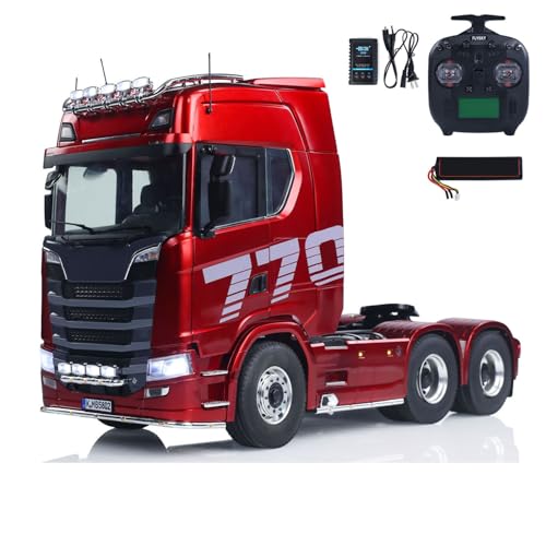 wheelfun Kabolite 1/14 RC Traktor LKW 770S 6X6 RTR Modell LKW Batterie Radio Auto Licht & Sound System Motor Servo ESC Baufahrzeug von wheelfun