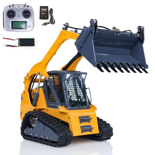 wheelfun LESU 1/14 Aoue LT5 RC Hydraulik Skid-Steer Lader I6S Funk Batterie Modell von wheelfun
