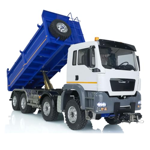 wheelfun LESU 1/14 RC Muldenkipper für 8x8 TGS Metall Chassis Fernbedienung Dump Auto Licht Sound System Hobby Grade Modell von wheelfun
