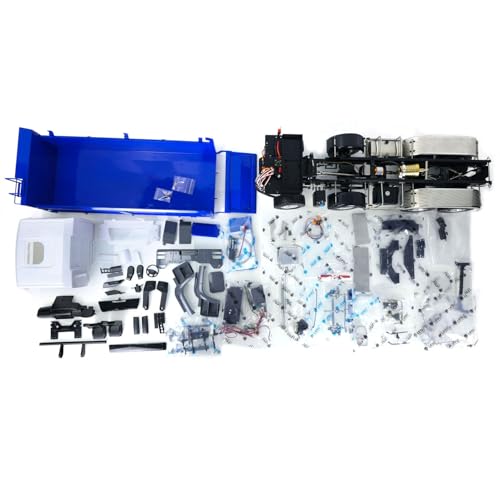 wheelfun LESU 8x8 1/14 RC Muldenkipper für TGS Metall Chassis Fernbedienung Dumper Auto Licht Sound System Hobby Grade Modell von wheelfun