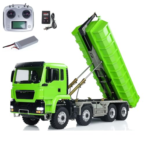 wheelfun-LESU TGS 1/14 RC hydraulischer Roll-on/Off-Kipper mit 8x8 Metallrahmen Ready-to-Run (RTR) Differenzialsperre 2-Gang-Schaltgetriebe Motor ESC Electronic Speed Controller von wheelfun