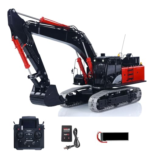 wheelfun Lesu 1/14 Fernbedienung Hydraulikbagger Aoue Zx490 RTR CNC Metall RC Bagger Auto 6Ch Ventil Licht Sound Paladin Pl18Ev Lite Hobby Grade Modell für Erwachsene Hobby von wheelfun