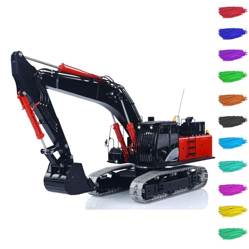 wheelfun Lesu Aoue Zx490 1/14 Fernbedienung Hydraulischer Bagger Kit CNC Metall RC Bagger Auto 6Ch Ventil Licht Bürstenlose Pumpe Motor Modell Hobby Grade Modell für Erwachsene Hobby von wheelfun