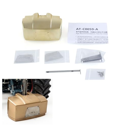 wheelfun Messing Front Weight Increasing Module Counterweight for LESU 1/14 Hydraulic RC Tractor Aoue 1050 Farm Truck DIY Agricultural Car Hobby Grade Model von wheelfun
