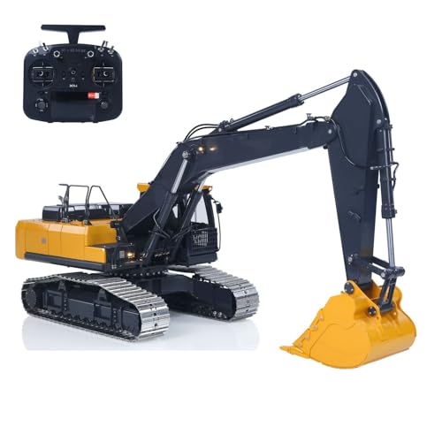 wheelfun Metall 1/14 RC Hydraulikbagger E400 Standardtyp Fernbedienung Bagger Modell 3 Pumpen 4CH Ventil Frsky X14 Radio Hobby Grade Modell für Erwachsene von wheelfun
