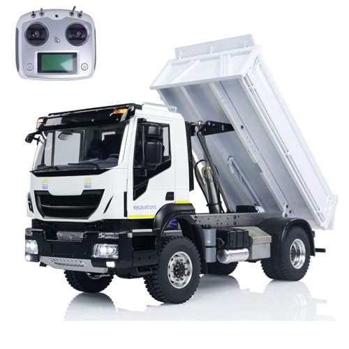 wheelfun Metall 1/14 RC Hydraulischer Kipper 4X4 Fernbedienung Kipper Dump Auto Modell Hobby Grade Modell von wheelfun