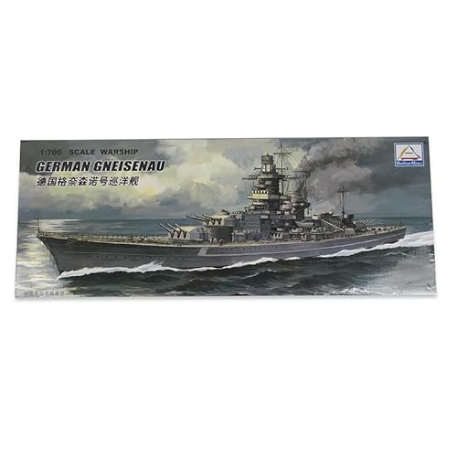 wheelfun Minihobby 80916 1/700 Deutsches Gneisenau Cruiser Schlachtschiff Modellbausatz mit Motor von wheelfun