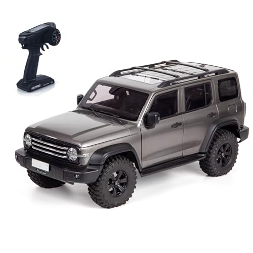 wheelfun Traction Hobby 1/8 Tank300 RC Geländefahrzeug, Hartschale, 4Wd, 2WD, Elektro-Fernbedienung, Kletterauto, Crawler, Achsschloss, 2 Geschwindigkeiten, Grau von wheelfun