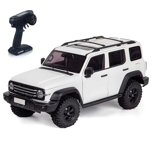 wheelfun Traction Hobby 1/8 Tank300 RC Geländefahrzeug, Hartschale, 4Wd 2Wd, Elektro-Fernbedienung, Kletterauto, Crawler, Achsschloss, 2 Geschwindigkeiten, Weiß von wheelfun