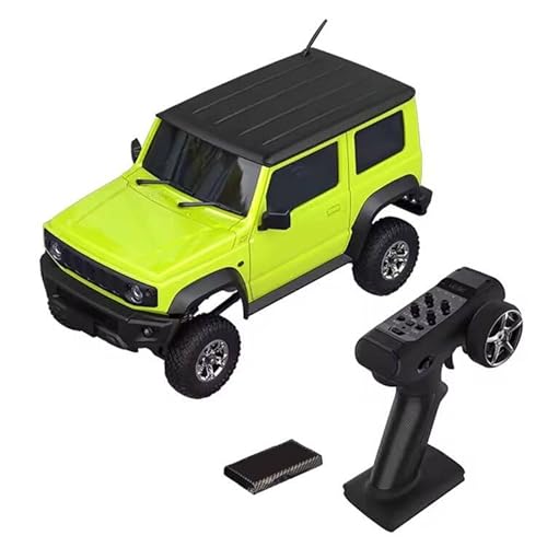 wheelfun UDI RC Ucx2402 1/18 2.4G 4WD 4X4 Ferngesteuertes Crawler Fahrzeug Geländewagen Gebürsteter 130 Motor 30A ESC 3-Gang-Getriebe RTR Batterie für Erwachsene Hobby RTR Crawler Modell (Grün) von wheelfun