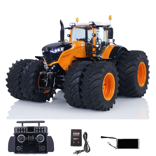 wheelfunMetall LESU Fernsteuerung 1/14 Hydraulik-Traktor AOUE 1050 4x4 Doppelräder Landwirtschaftsfahrzeug RTR Modell Frsky Funk Batterie von wheelfun