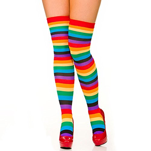 Rainbow Thigh Highs von Wicked Costumes