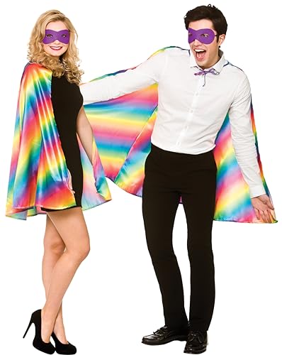 Regenbogen - unisexsuperhero Cape und Maske Kostüm ... von Wicked Costumes