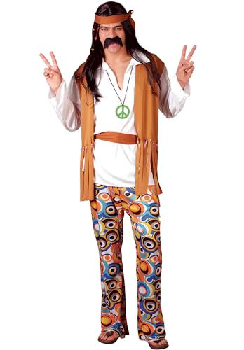 WOODSTOCK HIPPIE ADULT COSTUME FANCY DRESS UP PARTY von Wicked Costumes