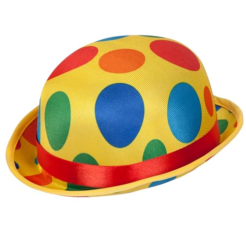 Clown Bowler hat Fancy Dress Accessory for Circus Theme Costume von Wicked Costumes