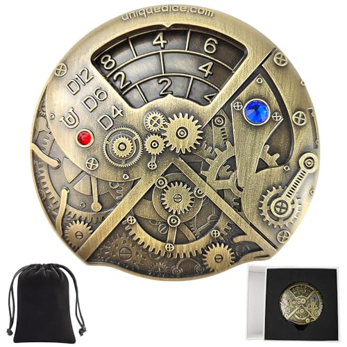 willmove Roulette Würfel Set - Metall dice Spinner Scheibe Perfekt Zubehör für DND MTG D&D DCC Cthulhu und Dungeons and Dragons D20 - Zink Material - In Geschenkbox von willmove