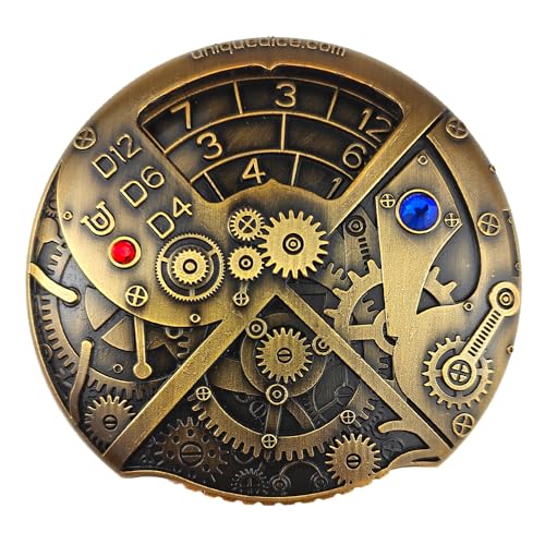 Roulette Dice von Unique Dice 7-in-1 Drehscheibe Würfel DND Spinner Metall D20 Rollenspiel Dungeons and Dragons (Blood Sliver) von willmove