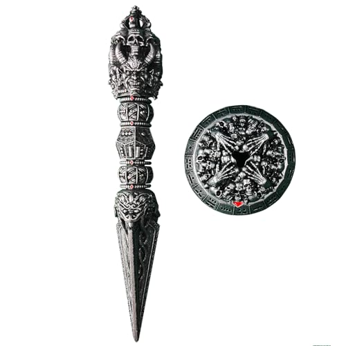 Unique Dice DND-Würfel-Set aus Metall – D&D-Spinner-Dolch aus Zinklegierung, Schwarz von willmove