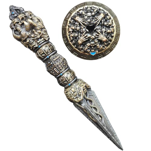 Zauberstab-Würfel, einzigartiges Würfeldesign, 7-in-1-Würfelkreisel für Dungeons and Dragons, Rollenspiele, D4, D6, D8, D10, D%, D12 und D20, Farbe Messing Zauberstab-Würfel, einzigartiges Würfeldesign, 7-in-1-Würfelkreisel für Dungeons and Dragons, Rollenspiele, D4, D6, D8, D10, D%, D12 und D20, Farbe Messing von willmove