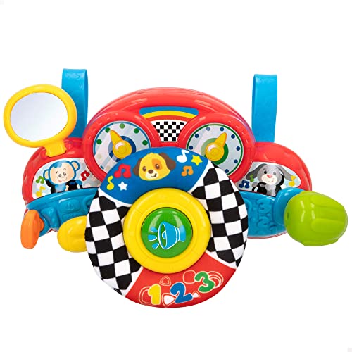 Winfun 46879 - Baby-Lenkrad mit Licht und Sound, Spielzeug und Zubehör für Babys Interaktiv, Geschenke für Kinderwagen oder Krippe von winfun