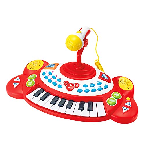 winfun 46336 Elektronisches Klavier mit Mikrofon, rot von winfun