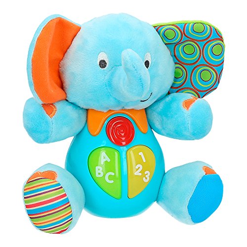 winfun 85178 Plüschtier Elefant für Babys mit Sprechen und bunten Lichtern, Sprache: Spanisch von winfun