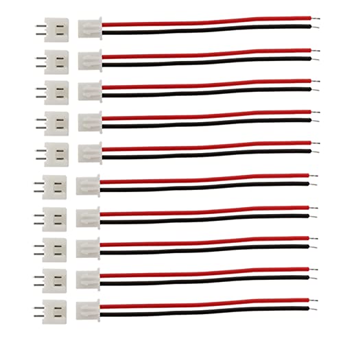 winwill 10 Sätze Jst Xh 2.5-2 Pin-Stecker-Stecker Male mit 200 mm Draht & Buchse von WODE