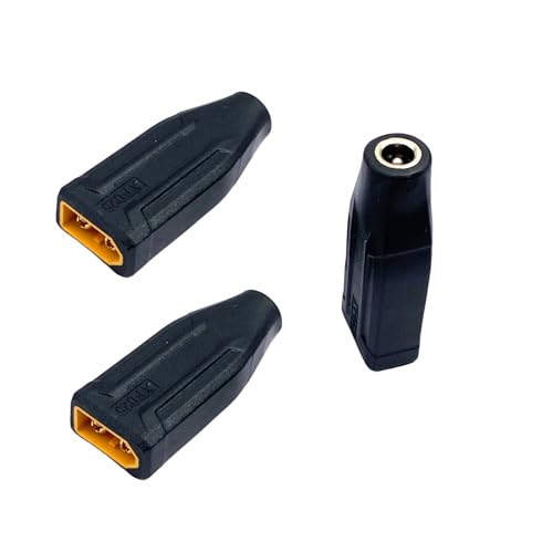 3 Stück XT60 Stecker zu DC 5.5mm X 2.1mm Buchsenadapter, vergoldete XT60 zu DC 4 Stecker für FPV Videobrillen, Drohnen, Solarzellen und Fahrzeuge 3 Stück XT60 Stecker zu DC 5.5mm X 2.1mm Buchsenadapter, vergoldete XT60 zu DC 4 Stecker für FPV Videobrillen, Drohnen, Solarzellen und Fahrzeuge von winwill