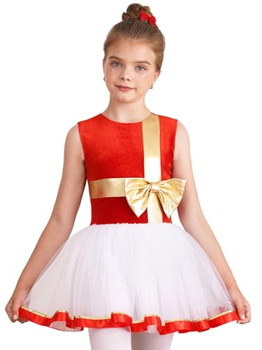 winying Mädchen Weihnachtskleid Ärmellose Minikleid Samt Ärmellos Ballettanzug Tutu Tanzkleid Weihnachten Partykleid Rot 146-152 winying Mädchen Weihnachtskleid Ärmellose Minikleid Samt Ärmellos Ballettanzug Tutu Tanzkleid Weihnachten Partykleid Rot 146-152 von winying