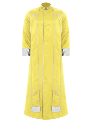 winying Priester Kostüm Herren Halloween Pfarrer Mönch Prediger Langarm Gewänder Robe Cosplay Karneval Mottoparty Gelb M winying Priester Kostüm Herren Halloween Pfarrer Mönch Prediger Langarm Gewänder Robe Cosplay Karneval Mottoparty Gelb M von winying