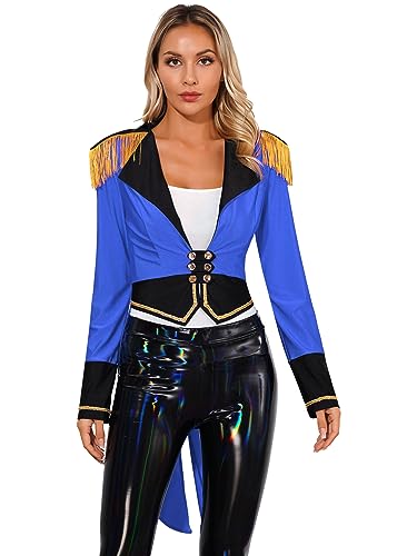 winying Zirkusdirektor Kostüm Damen Zirkus Dompteur Gothic Frack Langarm Zirkusdirektorin Mantel Mottoparty Karneval Weihnachten Halloween Kostüm Königsblau XXL winying Zirkusdirektor Kostüm Damen Zirkus Dompteur Gothic Frack Langarm Zirkusdirektorin Mantel Mottoparty Karneval Weihnachten Halloween Kostüm Königsblau XXL von winying