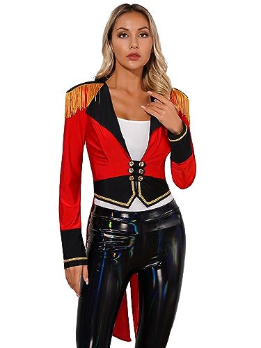 winying Zirkusdirektor Kostüm Damen Zirkus Dompteur Gothic Frack Langarm Zirkusdirektorin Mantel Mottoparty Karneval Weihnachten Halloween Kostüm Rot 3XL winying Zirkusdirektor Kostüm Damen Zirkus Dompteur Gothic Frack Langarm Zirkusdirektorin Mantel Mottoparty Karneval Weihnachten Halloween Kostüm Rot 3XL von winying