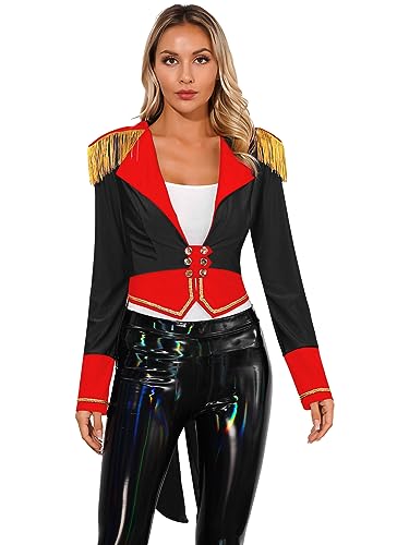 winying Zirkusdirektor Kostüm Damen Zirkus Dompteur Gothic Frack Langarm Zirkusdirektorin Mantel Mottoparty Karneval Weihnachten Halloween Kostüm Schwarz XXL winying Zirkusdirektor Kostüm Damen Zirkus Dompteur Gothic Frack Langarm Zirkusdirektorin Mantel Mottoparty Karneval Weihnachten Halloween Kostüm Schwarz XXL von winying