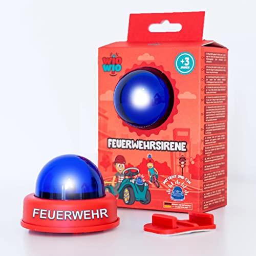 wiowio Feuerwehr Sirene für Kinder, Feuerwehrsirene für Fahrrad Helm, Rutschauto, Feuerwehrwagen, Blaulicht mit Geräusch, Geschenk Junge, Spielzeug ab 3 Jahre wiowio Feuerwehr Sirene für Kinder, Feuerwehrsirene für Fahrrad Helm, Rutschauto, Feuerwehrwagen, Blaulicht mit Geräusch, Geschenk Junge, Spielzeug ab 3 Jahre von wiowio
