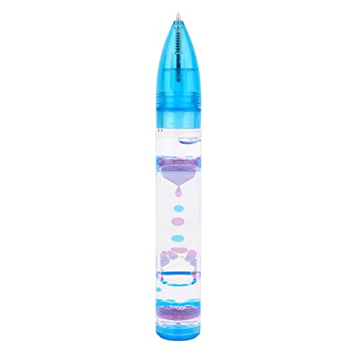 wirlsweal Liquid Motions Pen, Smooth Writing Leak Proof Drop-Proof Comfortable Grip Motions Bubble Pen Liquid Motions Bubbler Toy for Bedroom, Sensory Play, Cool Home or School Blau von wirlsweal