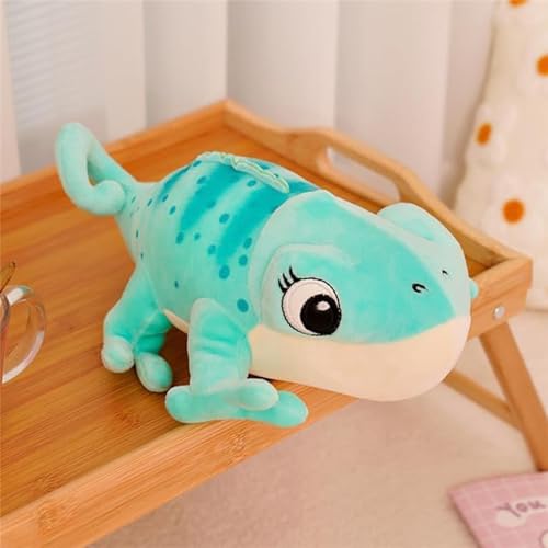 wiroouia Chamäleon Plüschtier 30CM Eidechsenpuppe Weiche Chamäleon Kuscheltier Simulation Echse Stofftier Süßes Cartoon Chamäleon Puppe Perfekte Spielgefährten Geschenke für Kinder von wiroouia