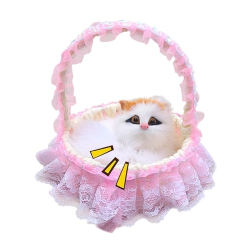 wiroouia Gefälschte Katzen, Katzen, die echt Aussehen - Soft Touch Realistic Kitten Figur im Korb | Multifunktionales Haustiermodell für Ostern, Geburtstag, Kindertag wiroouia Gefälschte Katzen, Katzen, die echt Aussehen - Soft Touch Realistic Kitten Figur im Korb | Multifunktionales Haustiermodell für Ostern, Geburtstag, Kindertag von wiroouia