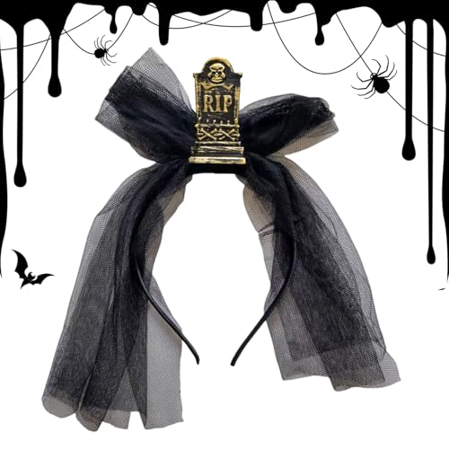 wiroouia Halloween Haarbänder | Gothic Party Grabstein Stirnband Mit Schleier - Gruseliges Halloween Kostüm Zubehör Kopfschmuck Für Maskenbälle Bühnenshow Party Cosplay wiroouia Halloween Haarbänder | Gothic Party Grabstein Stirnband Mit Schleier - Gruseliges Halloween Kostüm Zubehör Kopfschmuck Für Maskenbälle Bühnenshow Party Cosplay von wiroouia