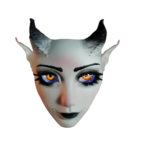 wiroouia Halloween Maske für Erwachsene,Gruselige Halloween Cosplay Maske | Verstellbare Bequeme Gesichtsbedeckung Für Feste Rollenspiel Veranstaltungen Karneval von wiroouia