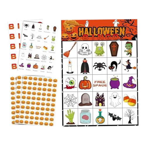 wiroouia Halloween Spiele Für Kindergeburtstag | Papier Bingo Karten Für Unterrichtsaktivitäten,Spaßige Halloween Bastelaktivitäten Und Brettspielzubehör Für Klassenzimmer Unterwegs Schulpicknick wiroouia Halloween Spiele Für Kindergeburtstag | Papier Bingo Karten Für Unterrichtsaktivitäten,Spaßige Halloween Bastelaktivitäten Und Brettspielzubehör Für Klassenzimmer Unterwegs Schulpicknick von wiroouia