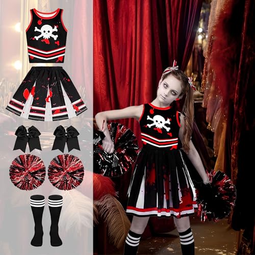wiroouia Mädchen Cheerleader Kostüm,Halloween Karnevalskostüm Verkleidung | Karnevalskostüm Für Bühnenauftritte Konzerte Faschingsumzüge Geburtstagsfeiern Schulveranstaltungen wiroouia Mädchen Cheerleader Kostüm,Halloween Karnevalskostüm Verkleidung | Karnevalskostüm Für Bühnenauftritte Konzerte Faschingsumzüge Geburtstagsfeiern Schulveranstaltungen von wiroouia