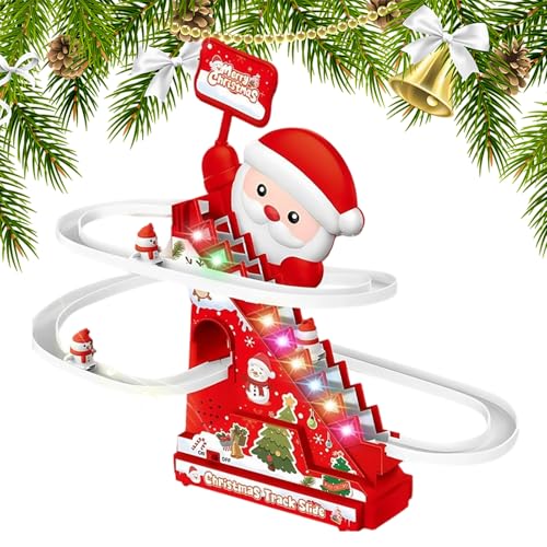 wiroouia Rutschen Spielzeug - Weihnachtsmann Rennspiel,Elektrischer mit Licht und Musik für Garten Kinder Mädchen Outdoor Aktivität Haus Spiel von wiroouia